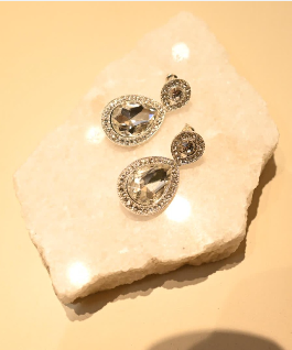 Arete doble lagrima