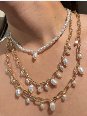 Collar trío perlas