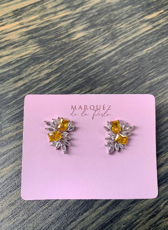 Topos zircon piedra cuadrada amarilla